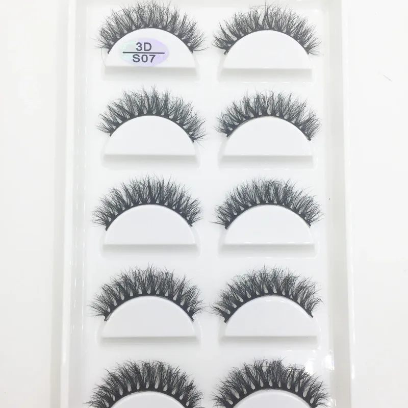Natural 3D Mink False Eyelashes Soft Wispy Fluffy Eye Faux Lashes Make Up Eyelash Beauty Cat Cilios 5 Pairs 15 Styles — image 21