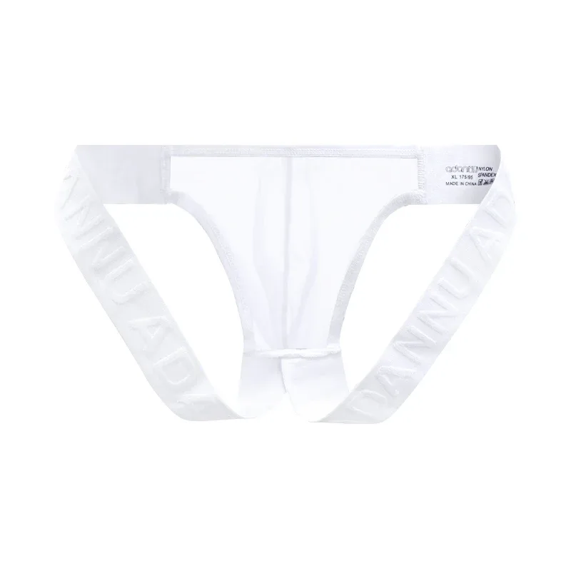 Trendy Men's Thong Comfortable Passionate Fitness Underwear Show Buttocks Personality Transparent Men Summer Triangle Brief — image 17