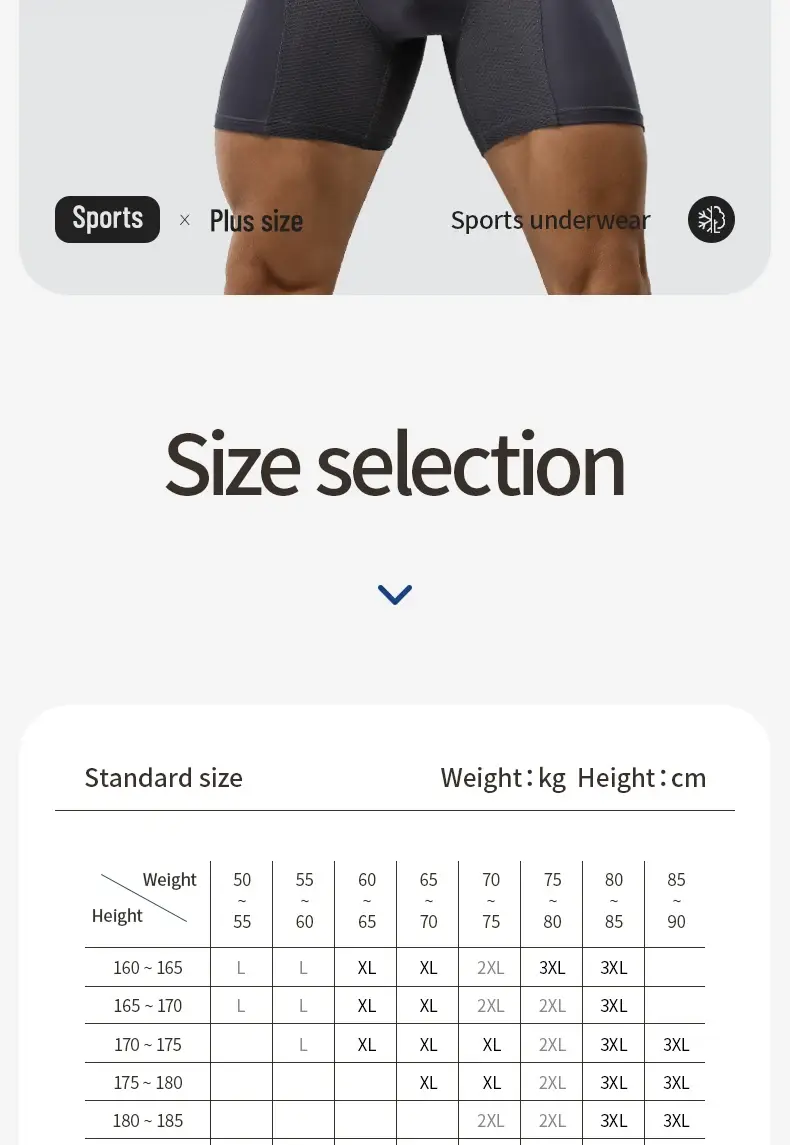 Extended sports underwear, men's boxer shorts, Modal anti-leg abrasion running, large size breathable training quadrangle shorts — image 16