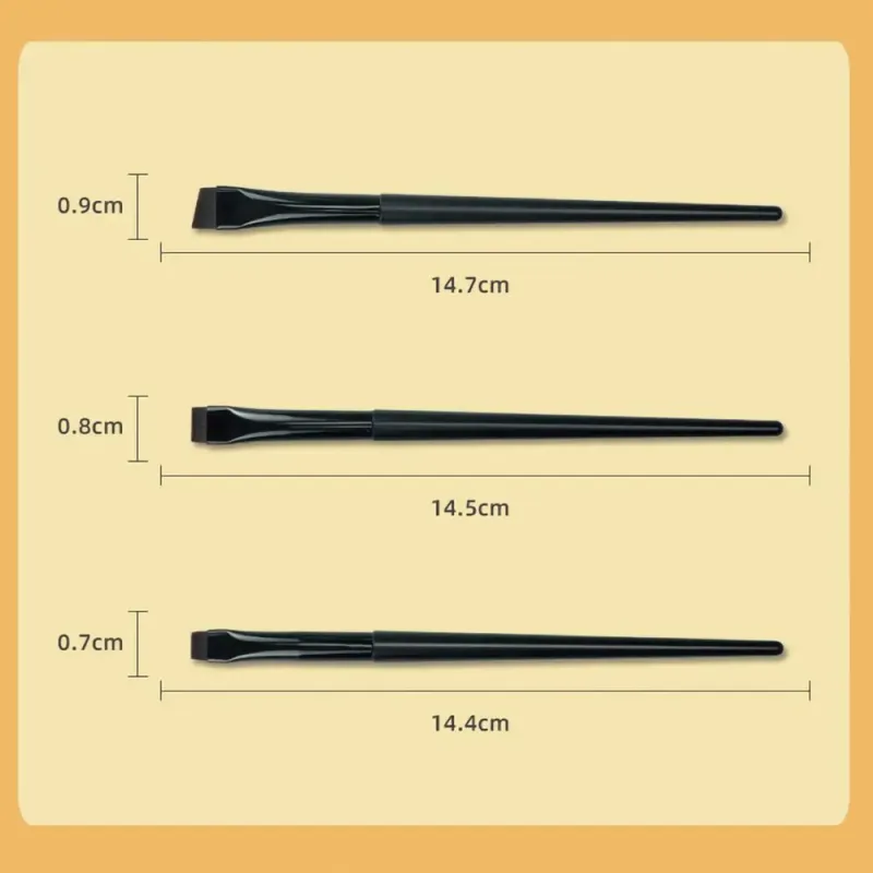 Up ferramenta oblíqua escova de cosméticos beleza lâmina pincéis de maquiagem forro escova de sobrancelha angular fino pincéis de delineador plana escova de sobrancelha — image 6