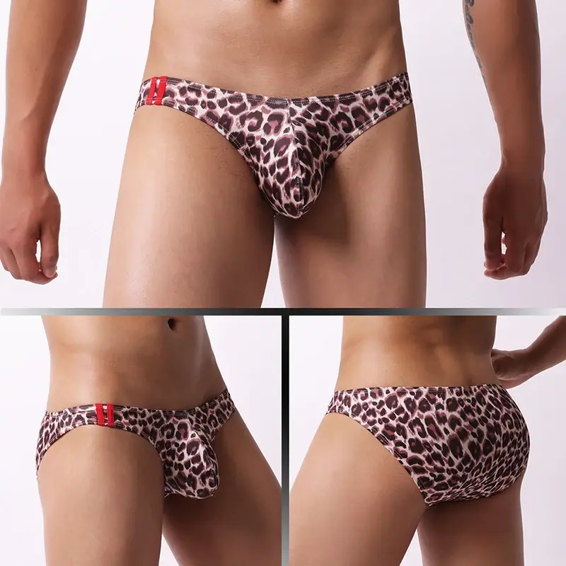 Men's Underwear Breathable Panties Fashion Printed Underpants Low Waist Lingerie Briefs — image 2