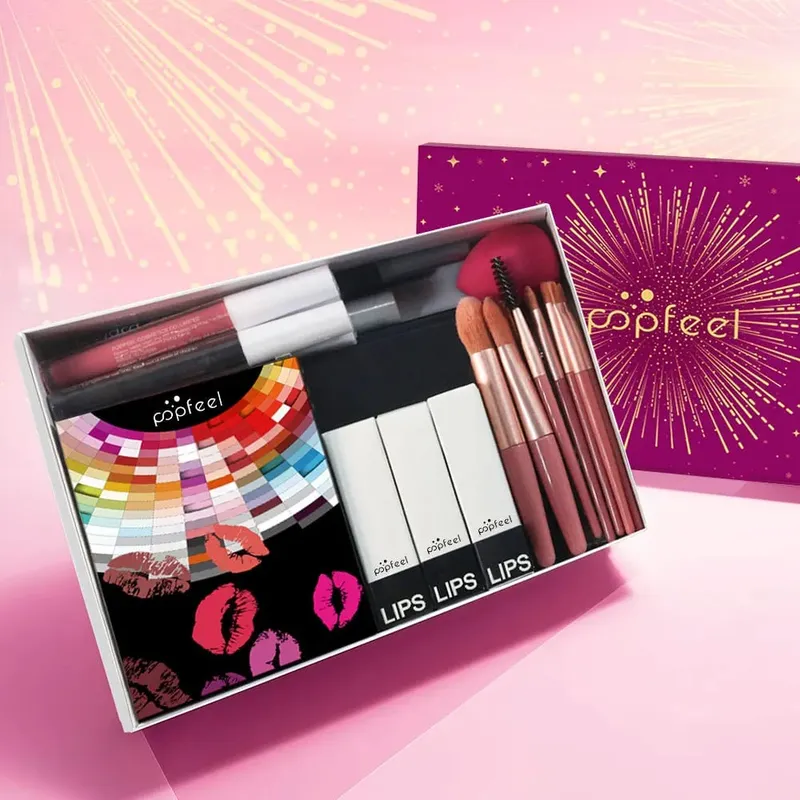 Κιτ μακιγιάζ Κουτί δώρου Beauty Eyeshadow Palette Κραγιόν Κραγιόν Μάσκαρα Πινέλο Μακιγιάζ Πλήρες Σετ για Γυναίκες Γυναίκα Αρχάρια Φοιτητές — image 4