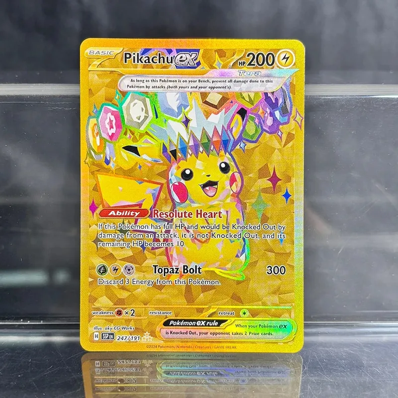 אוסף משחקי מסחר הולוגרפי PTCG כרטיסי פרוקסי Charizard Pikachu Mew EX Singl PKM Foil Cards Gengar VMAX Skyridge (SK) — image 11