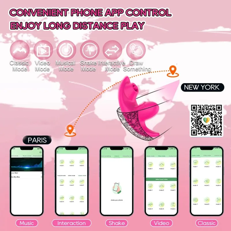 APP Bluetooth Vagina Sucking Vibrator 9 Modes Vibrating Sucker Oral Sex Suction Clitoris Stimulator Ερωτικά παιχνίδια σεξ για γυναίκες — image 2