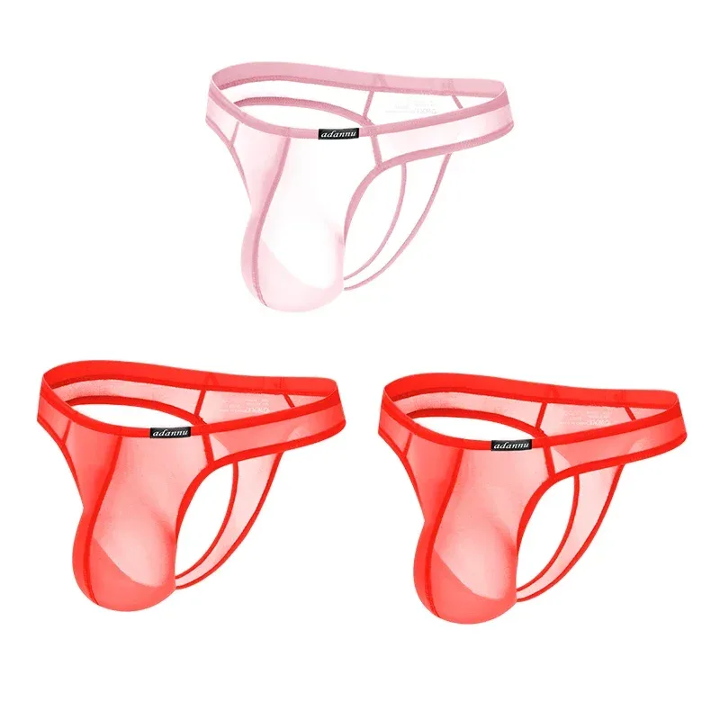Ultra Thin Sheer Briefs Men Underwear Cooling Knickers Low Rise Bulge Pouch Underpants Soft Mesh Panties Male Thong Pants — image 21
