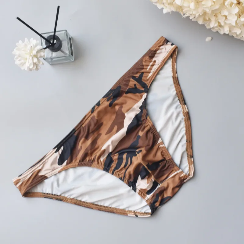 Silky Camo Print Men's Briefs - Quick-Dry Breathable Underwear Ideal for Gym Workouts & Daily Casual Wear — image 5