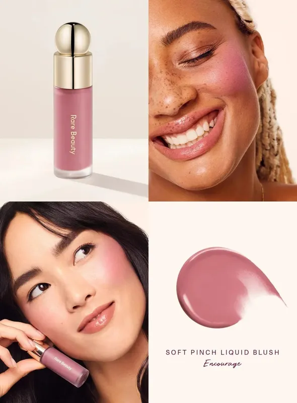 Rare Beauty Melting Cream Blush Makeup Matte Pearlescent Texture Glitter Blush Highlighter Bright Nourish Moisturize Lip Gloss — image 20