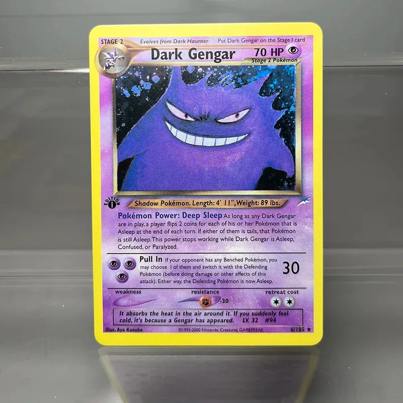 Neo Destiny Charizard PTCG Single Collection Card 1st Edition 1996 Tyranitar Gengar Card PKM Proxy Cards Toys Gifts — image 12