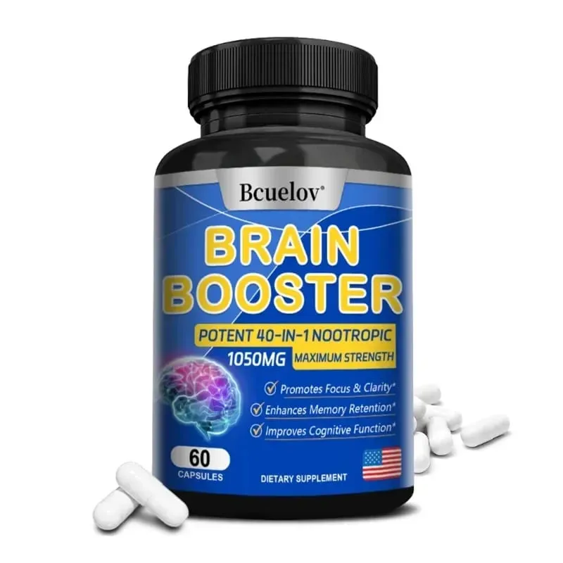 Κάψουλες Brain Nutrition - Συμπλήρωμα Διατροφής 40-σε-1 Ισχυρή φόρμουλα Vegan Non-GMO Υποστηρίζει την εστίαση και την υγεία του εγκεφάλου — image 8