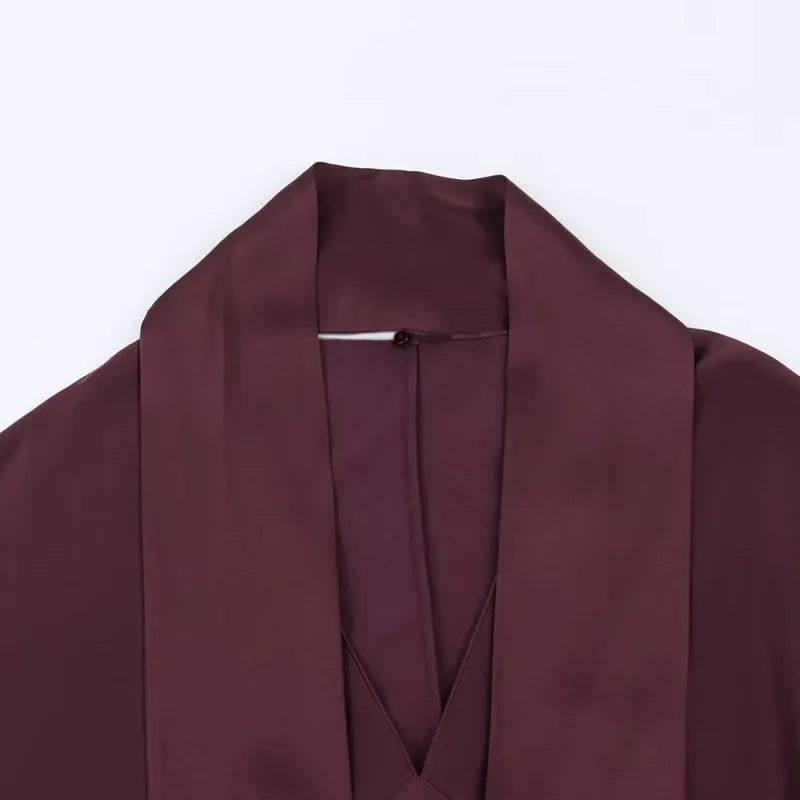 2026 New Scarf Solid Elegant Maxi Dresses Women Spring V Neck Long Sleeve Club Party Long Dress Female Chic Slim Fit Dresses — image 4