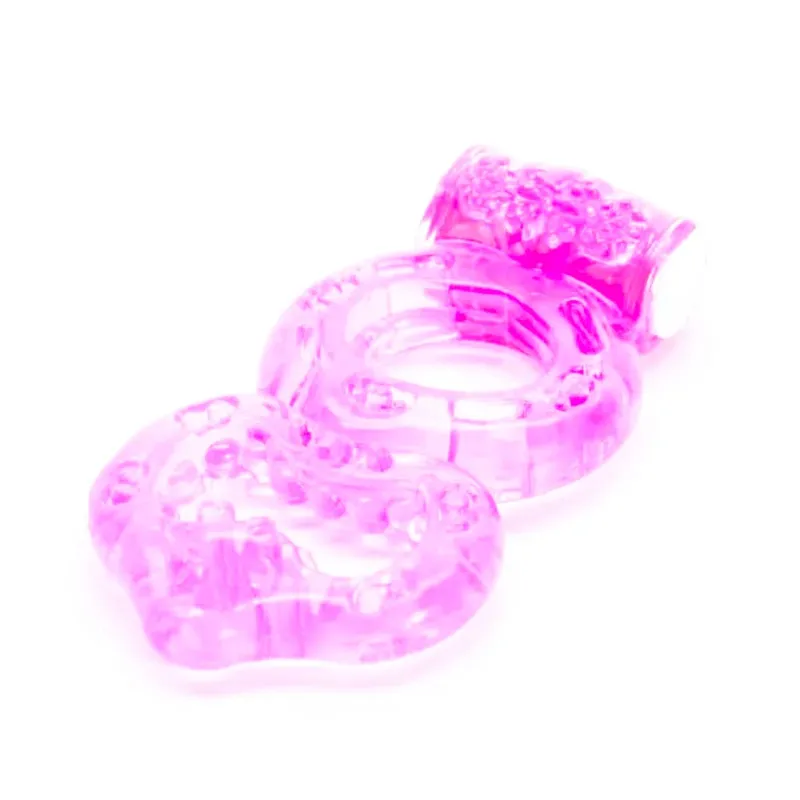lasting ring clitoris vibrator triple ball loop Massager masturbation Vibrating cocking delay ejaculation vibe Sex Toys For man — image 7