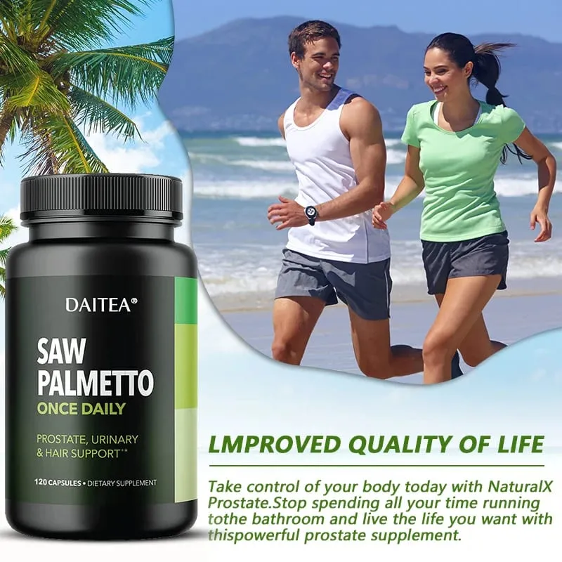 Daitea Saw Palm Capsule Συμπλήρωμα για την υγεία του προστάτη Υποστήριξη για την υγεία του ουροποιητικού συστήματος Υποστήριξη για την υγεία της ουροδόχου κύστης Προώθηση της ανάπτυξης των μαλλιών — image 4