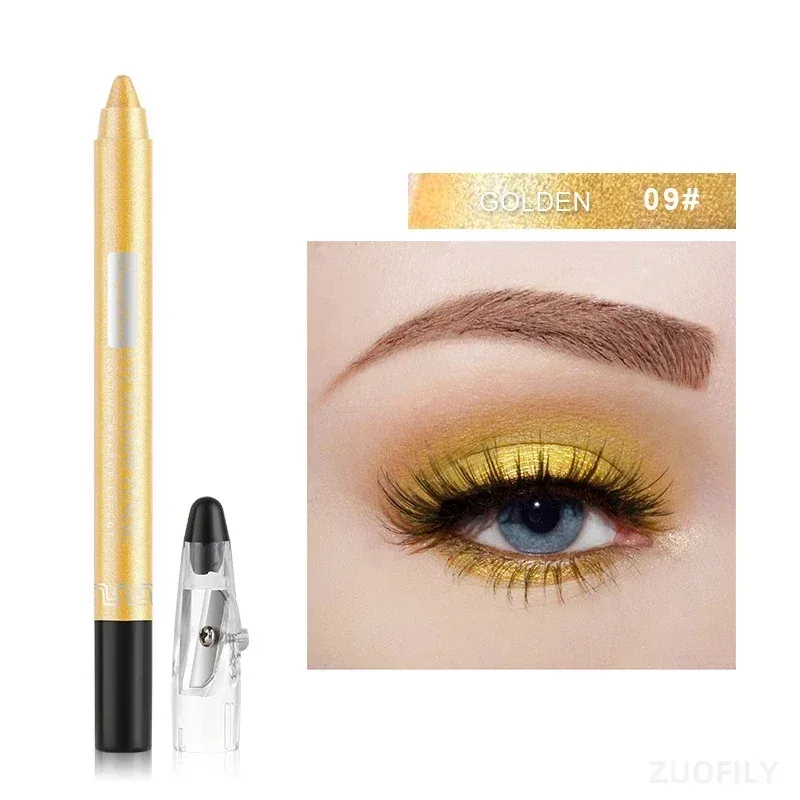 12Colors Glitter Eyeshadow Pen μακράς διαρκείας Matte Eye Shadow Palette Shiny highlighter Silver Purple Eyeliner Pencil Cosmetics