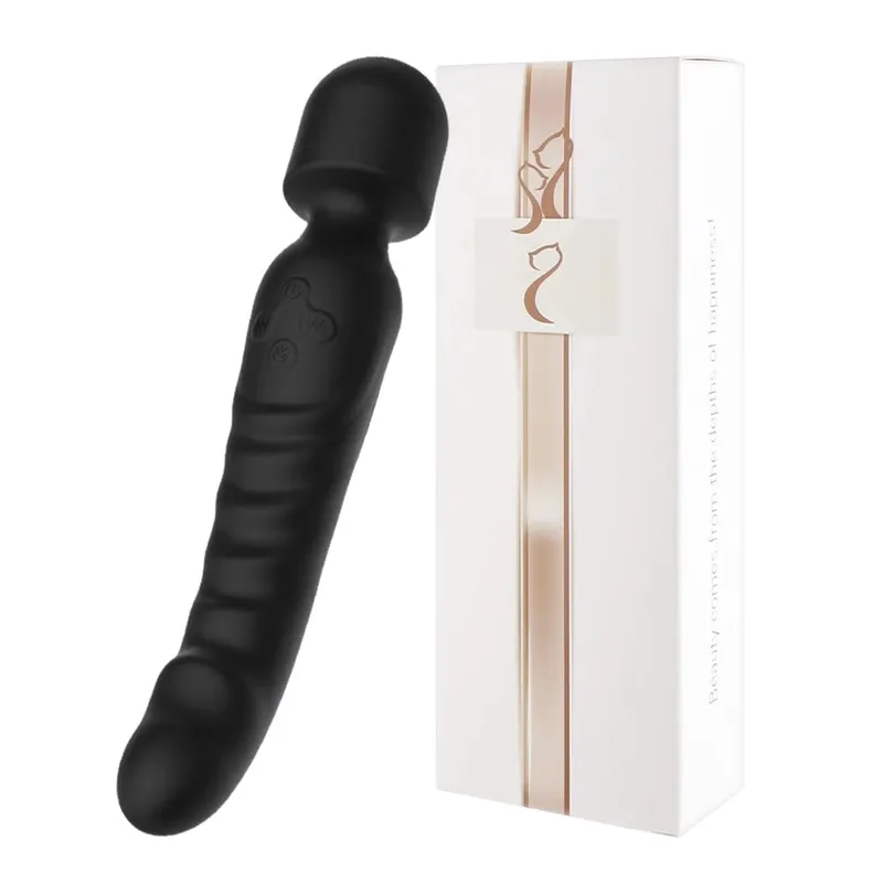 AV Vibrator חזק דילדו שרביט קסמים לנשים דגדגן ממריץ G Spot לעיסוי נרתיק חימום צעצועי מין למבוגרים לנשים