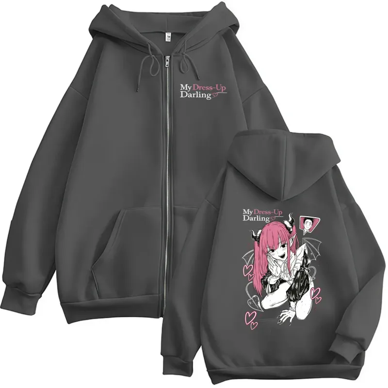 Anime Marin Kitagawa My Dress Up Darling Zipper Hoodie Men Women Kawaii Clothing Pullover Sweatshirt Long Sleeve Jacket Hoodies — image 5