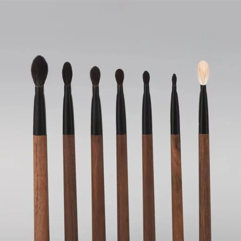 Μαλακό Saibikoho Goat Hair Eye Shadow Brush Blending Brush Επαγγελματικό χειροποίητο πινέλο μακιγιάζ Βούρτσες μακιγιάζ με λαβή από ξύλο Ebony — image 2