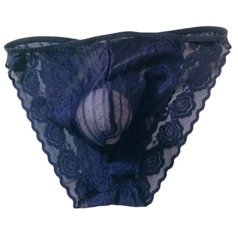 Men Seamless Lace Extreme Men's Panties Mesh Sheer Very Hot Lingerie Gay Sissy Bulge Pouch Bikini Briefs Underwear Underpants — image 2