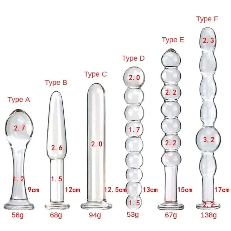 Glass Anal Plug Six styles Pulling Beads Dual Use Small Dildos Butt Plugs Masturbation Posterior Dilation Adult Sex Toys — image 2