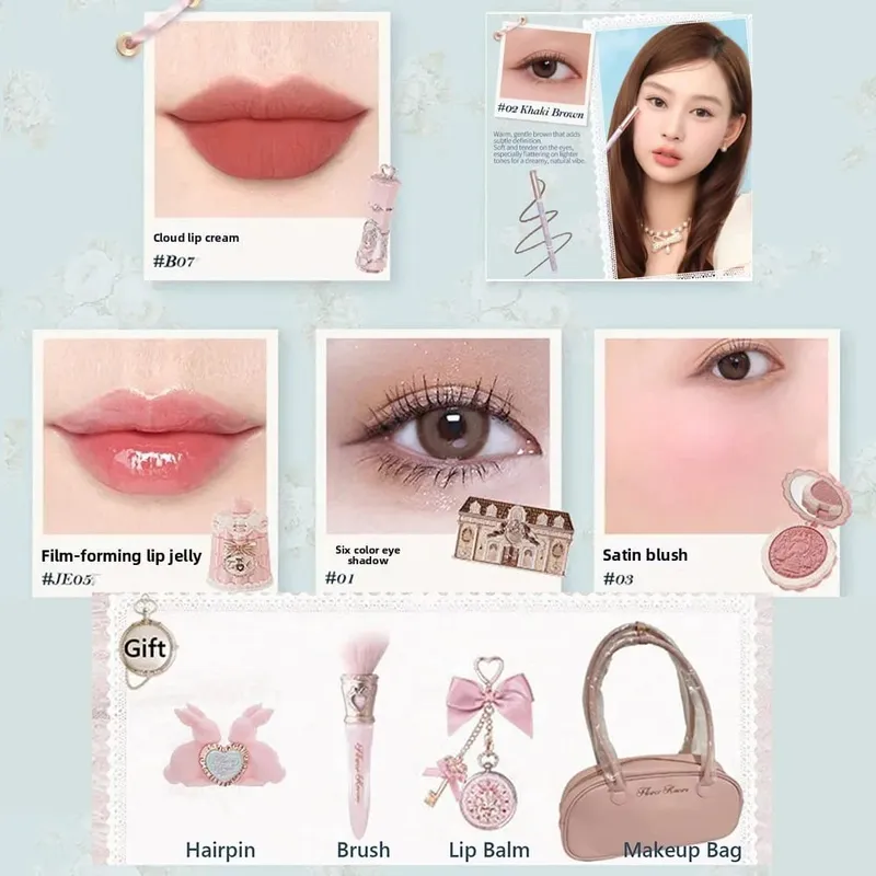 Flower Knows Makeup Set Midsummer Fairytales Flowerknows Foundation Little Angel Highlight Strawberry Rococo Lip Glaze 11pcs Kit — image 12