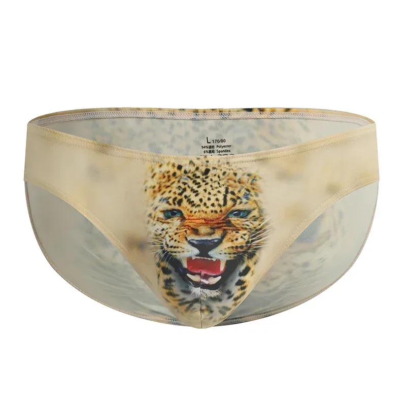 3D Animal Print Men's Briefs High-Quality Breathable Stretch Underwear for Men Slip-On Comfortable Male Panties — image 10