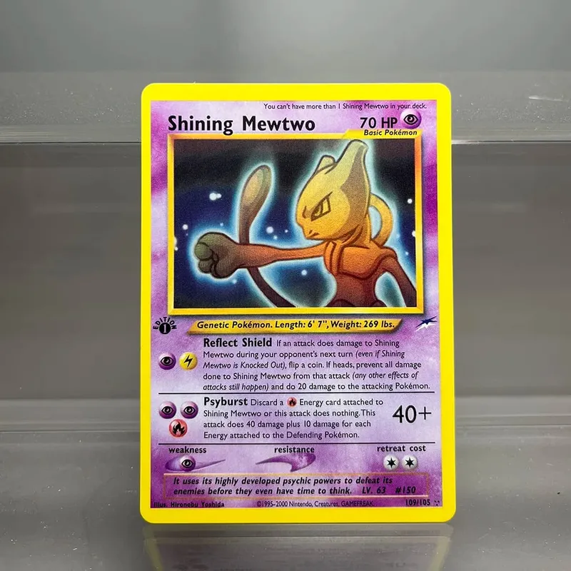 Neo Destiny Charizard PTCG Single Collection Card 1st Edition 1996 Tyranitar Gengar Card PKM Proxy Cards Toys Gifts — image 5