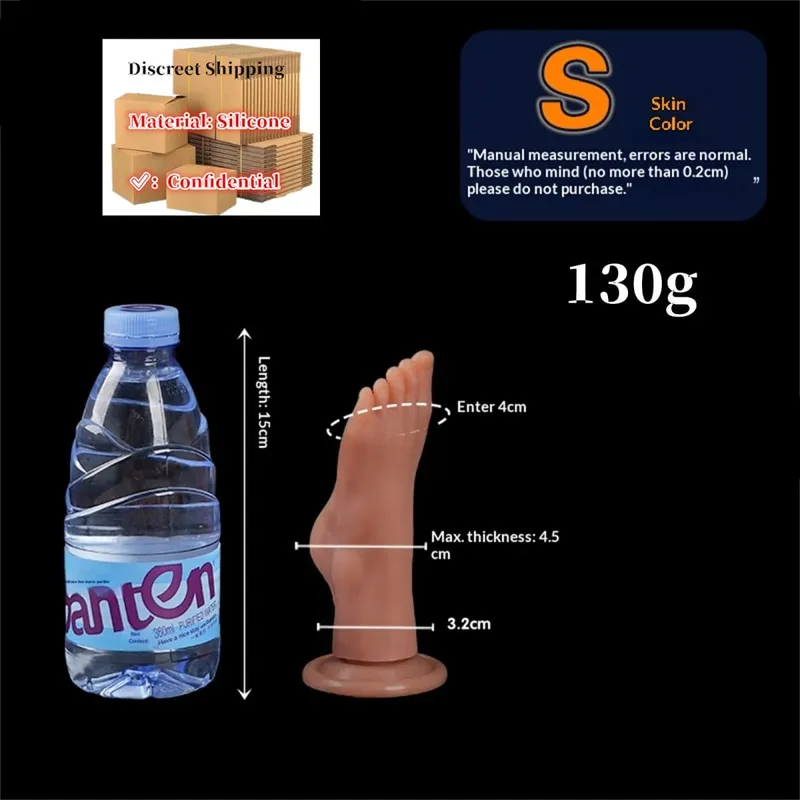 Huge Feet Style Anal Plug Big Silicone Ass ButtPlug Deep Masturbator Dildo Dilator Stimulator Anal Dildo Adult Sex Toy For Women — image 8