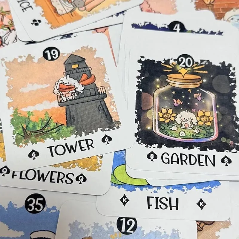 Boji Blog Lenormand Deck גרסה אנגלית 39 יחידות מסע של ארנב דרך חיזוי גורל כרטיס טארוט לאוהבי טארוט — image 6