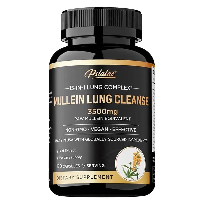 Mullein Lung Cleansing - Lung Clearing Lung Health Immunity - Smoker's Respiratory Supplement Vegetarian Capsules — image 9