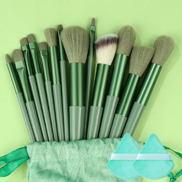 Professional 13PCS Makeup Brushes Set 2 Powder Puff Sponge for Cosmetics Foundation Blush Eyeshadow Blending Brush Beauty Tools — image 16
