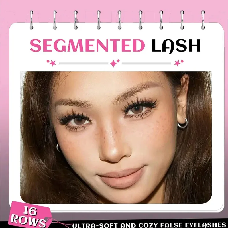 Cat Eye 16 שורות Cluster Lashes 406080100P מעורב עשה זאת בעצמך ריסים בודדים מגש עבה עשה זאת בעצמך הארכת ריסים ריסים נפח Wispy — image 7