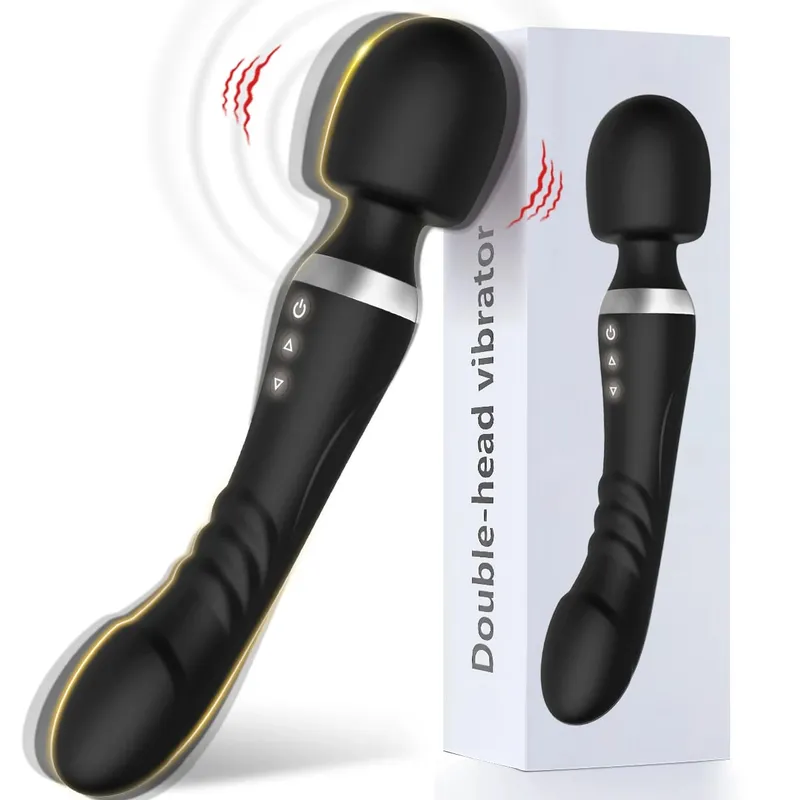 Διπλός δονητής για γυναίκες Dildos AV Magic Wand G Spot Clit Stimulator Κόλπος μασάζ Αυνανιστές Παιχνίδια σεξ ενηλίκων για ζευγάρι 18+ — image 8