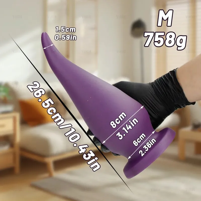 6/8/10/11 ס"מ סופר עבה אנאלי Buttplug ארוך במיוחד תקע אנאלי פיסטינג דילדו אנאלי חדירה צעצוע מין לנשים גברים עיסוי ערמונית — image 9