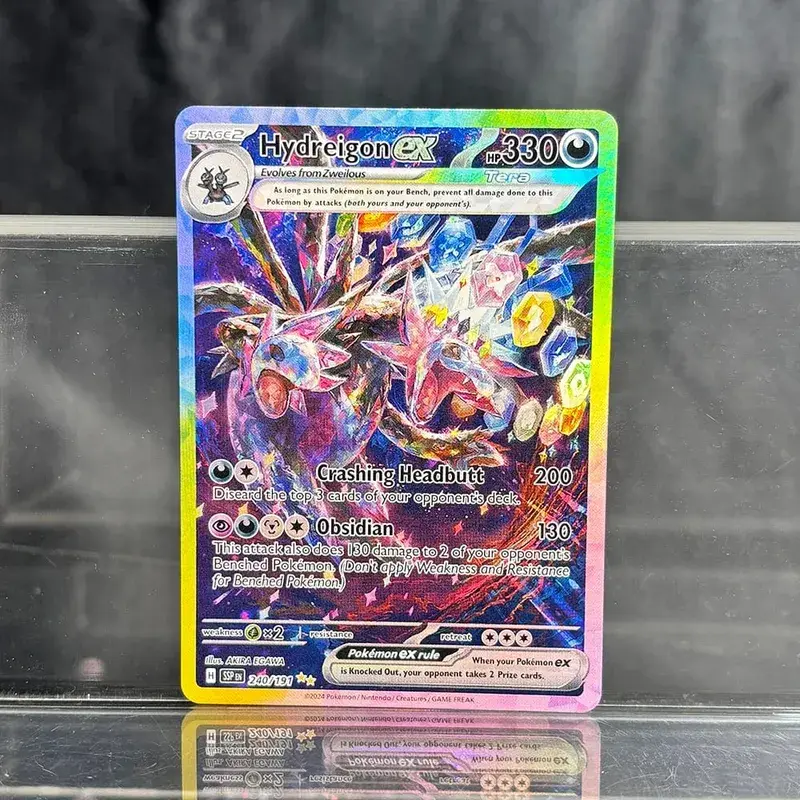 אוסף משחקי מסחר הולוגרפי PTCG כרטיסי פרוקסי Charizard Pikachu Mew EX Singl PKM Foil Cards Gengar VMAX Skyridge (SK) — image 16
