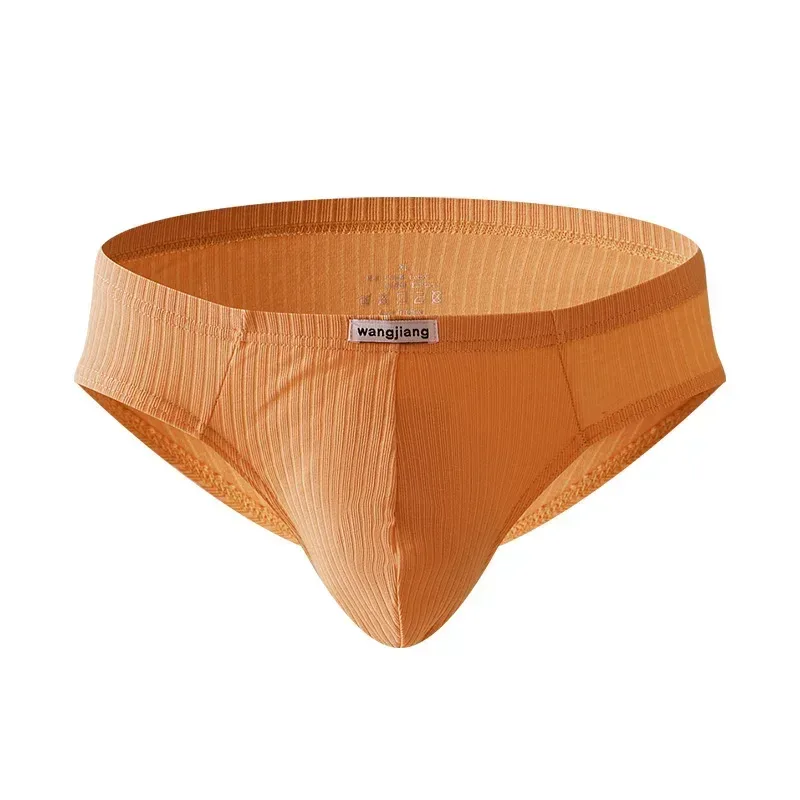 Men's Ribbed Cotton Separate Pouch Briefs Breathable Low Rise Soft Stretch Underwear Panties 1PC — image 11