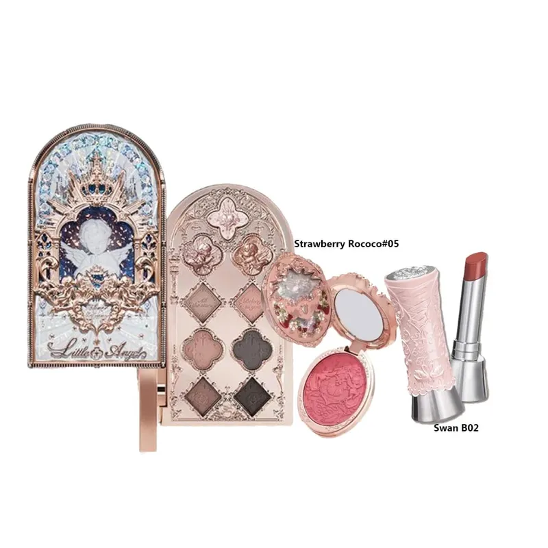Flower Knows Σετ Μακιγιάζ Κουτί Full Swan Bear Garden Collection Ανάγλυφο Blush Shine Kit Lipstick Foundation All in Maquiagem Kit