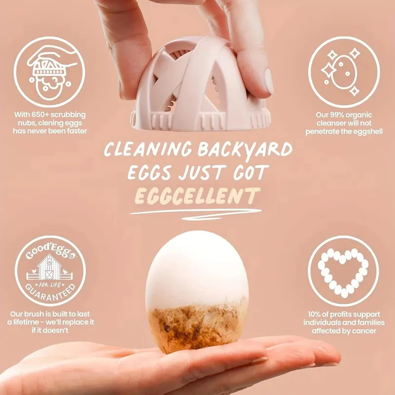 Silicone Egg Washing Brush Specialized Egg Cleaner Tool Flexible Food Grade Scrubber for Farm Fresh Eggs Kitchen Use — image 5