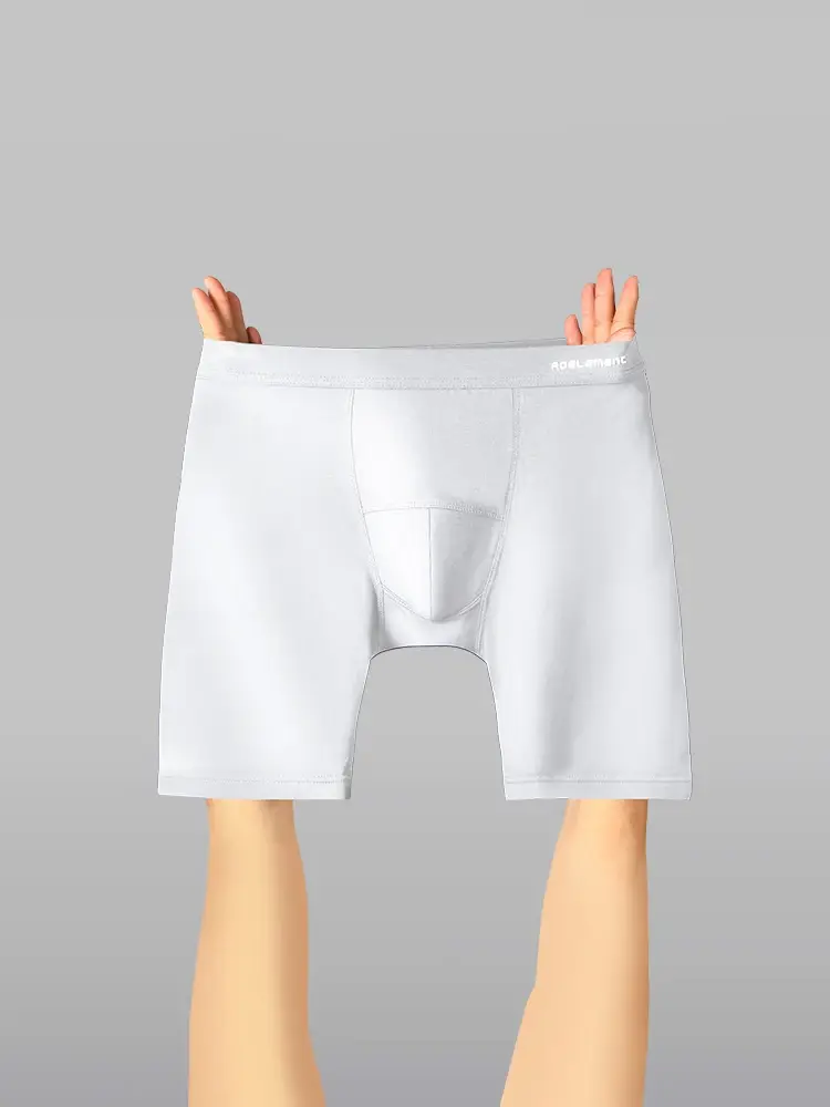 남성용 내마모성 다리 스포츠 스트레치 다리 속옷 파이브 쿼터 모달 복서 러닝 속건 복서 — image 8