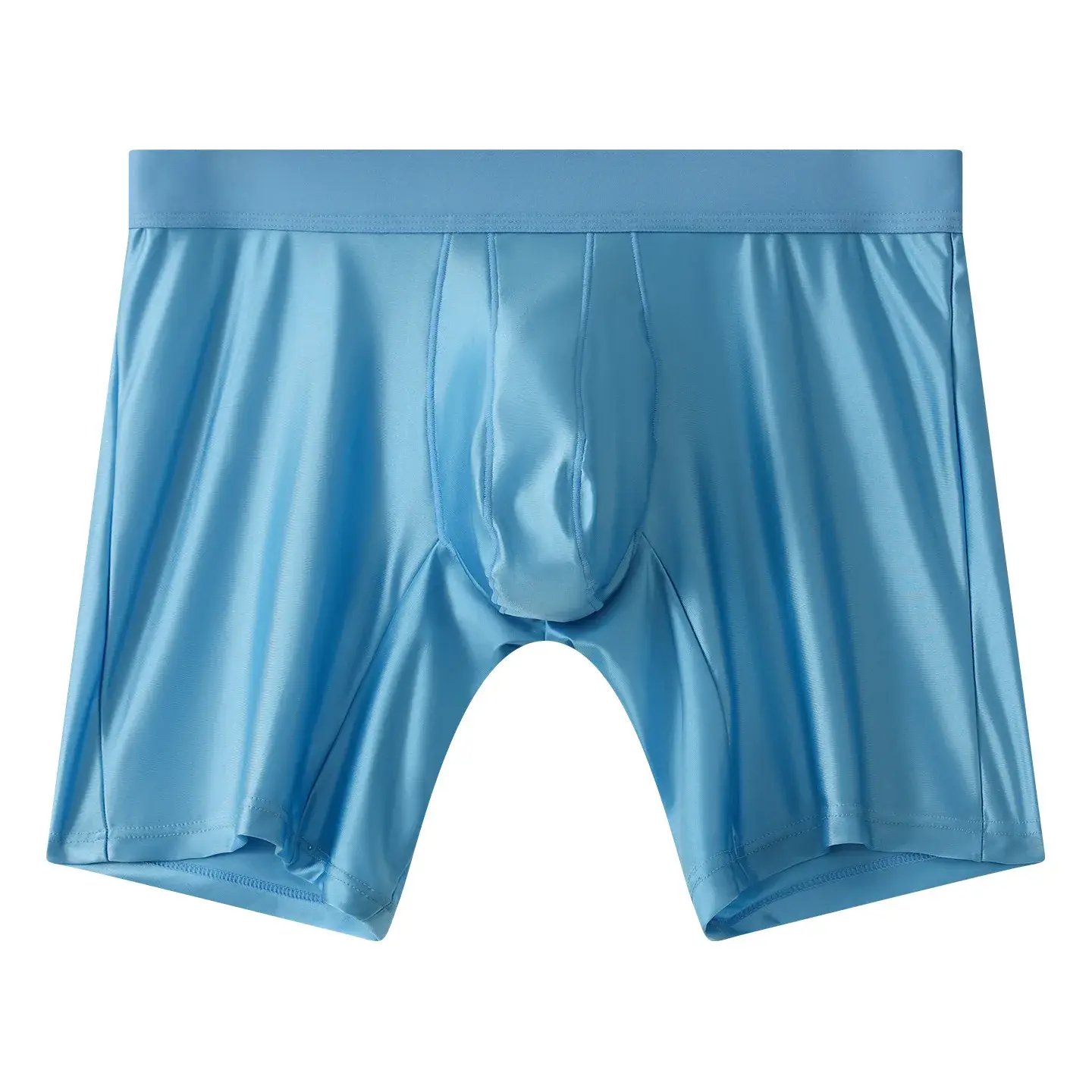 Mens Underwear Boxers Solid U Convex Pouch Panties Man Extended Leg Boxer Shorts Homme Middle Waist Sports Underpants Male M-XXL — image 4