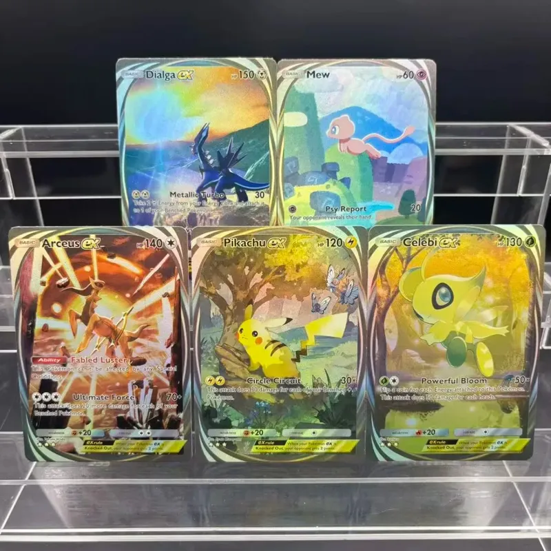 5 τμχ Κάρτες συλλογής DIY POCKET Mewtwo Leafeon ex Self Made Single Card Classic Game Anime Card Toy — image 11
