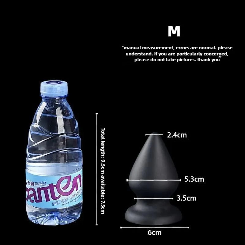 Huge Anal Plug Liquid Silicone Soft Conical Butt Plug Big Anal Dildos for Women Men G-spot /prostate Massage 18+ Sex Toys — image 10