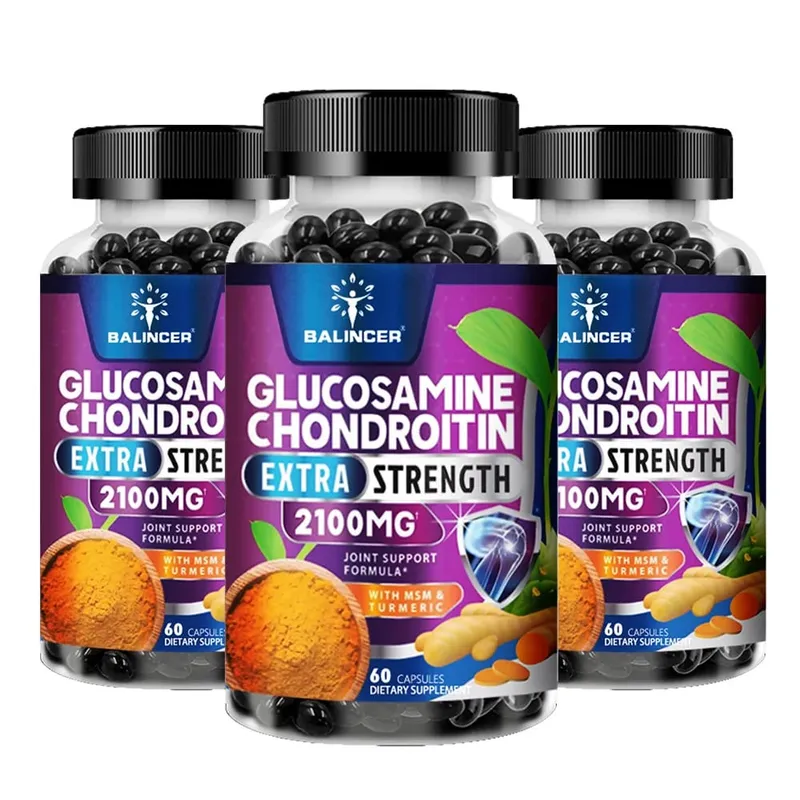 Glucosamine Chondroitin Capsules with Turmeric Root for Support Stress Relief Bone Joint & Immune Health Dietary Supplement — image 11