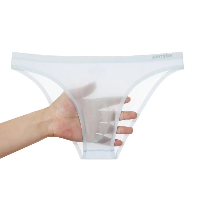 Seamless Quick Drying Men Briefs Underwear Solid Color Ice Silk Ultra-thin Underpants Sexy Breathable 3D Pouch Panties Undies — image 33