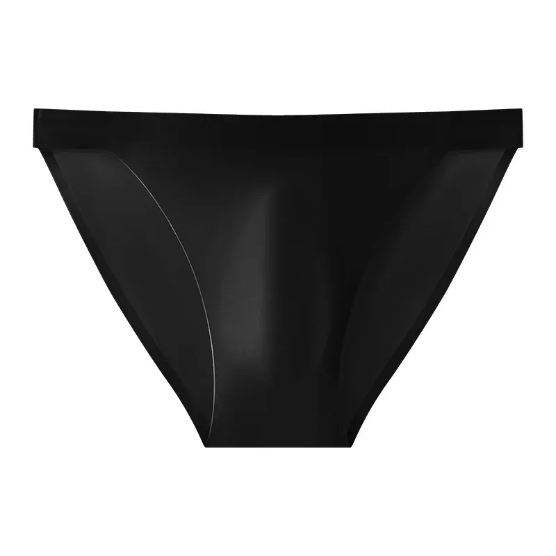 Seamless Quick Drying Men Briefs Underwear Solid Color Ice Silk Light AndThin Underpants Sexy Breathable 3D Pouch Panties Undies — image 5