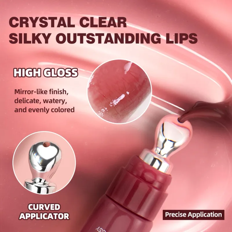 Mirror Pearl Lipgloss μακράς διαρκείας ενυδατικό κραγιόν λάμψη Glitter Lip glaze Αντικολλητικό Cup Jelly Pout Lip Tint Makeup