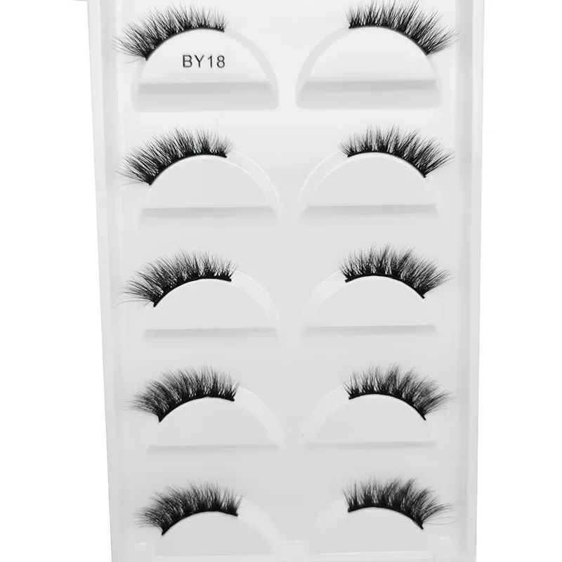 Natural 3D Mink False Eyelashes Soft Wispy Fluffy Eye Faux Lashes Make Up Eyelash Beauty Cat Cilios 5 Pairs 15 Styles — image 16