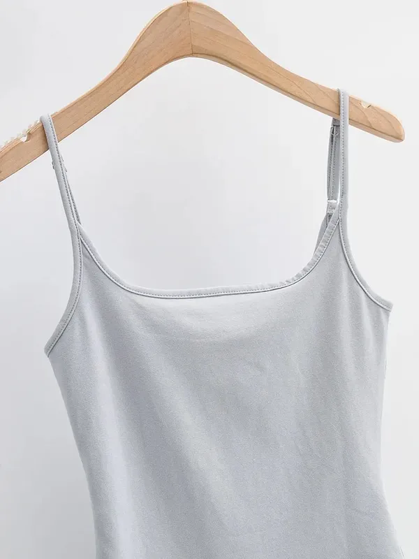 Summer New Arrivals in Store Pure Color Thin Stretch Knitted Sling One-Piece Sexy Beach Style — image 4