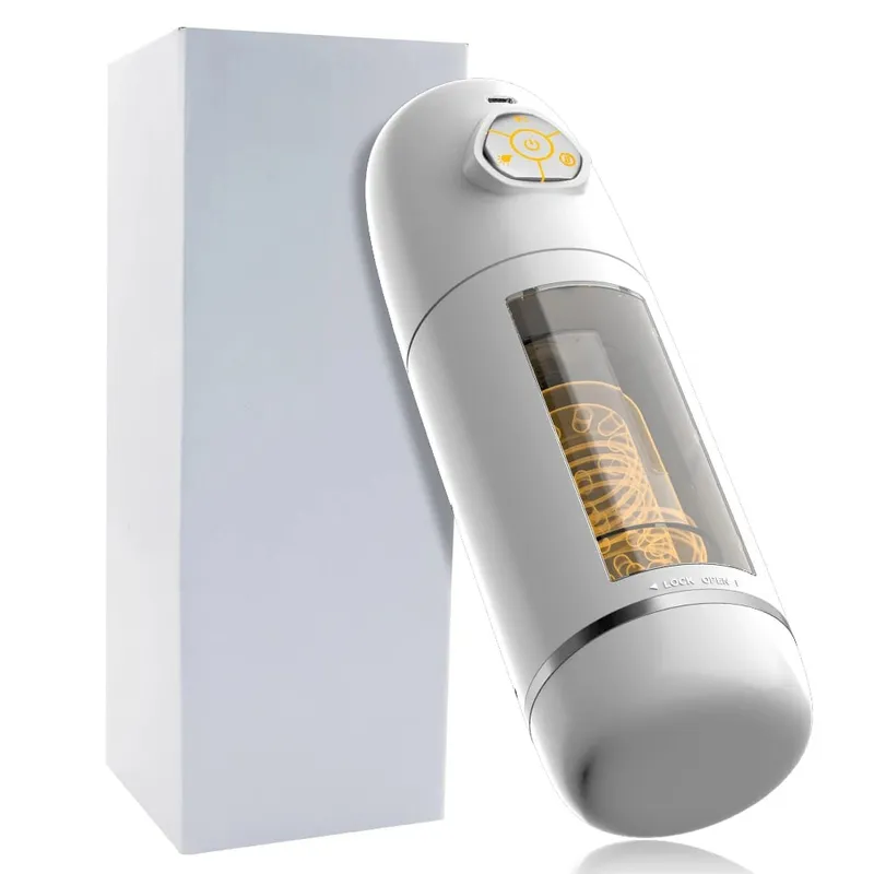 Fully automatic clamping and suction airplane cup suitable for male masturbation penis extension time trainer adult product