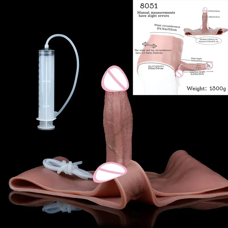 Σιλικόνη πρωκτικό βύσμα Squirting Dildo εσώρουχα με κοιλιακούς μύες συμπαγές πέος κολπικό πρωκτικό αυνανιστικό παιχνίδι σεξ για γυναίκες — image 8