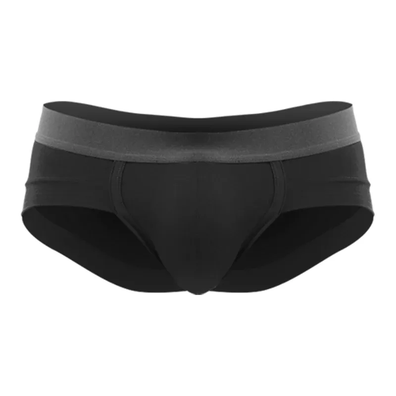 Men's Underwear, Men's Briefs, U-Shaped Pouch, Modal Breathable Summer Youth White Low-Waist Briefs