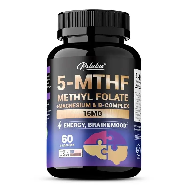5-MTHF metilfolát-kiegészítő – Javítja a memória fókuszát és tisztaságát, fokozza a kognitív funkciókat energia Az agy és a hangulat támogatása